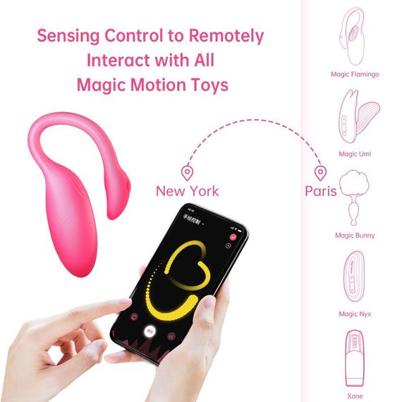 Смарт-виброяйцо Magic Motion Flamingo Max Pink со стимулятором клитора sexstyle | Зображення 6