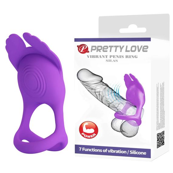 Ерекційне кільце Pretty Love — Vibration Penis Ring SILAS Purple, BI-210318-1 Sex Aura | Зображення 1