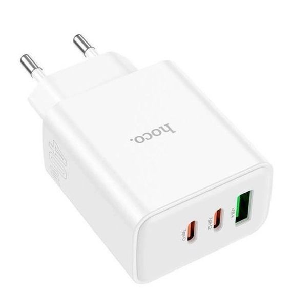 МЗП Hoco C126A PD40W+QC3.0 (1USB/2Type-C) White | Зображення 3