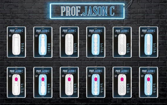 Мастурбатор нереалистичный Chisa Prof.Jason C с волнообразным внутренним рельефом, голубой sexstyle | Зображення 14