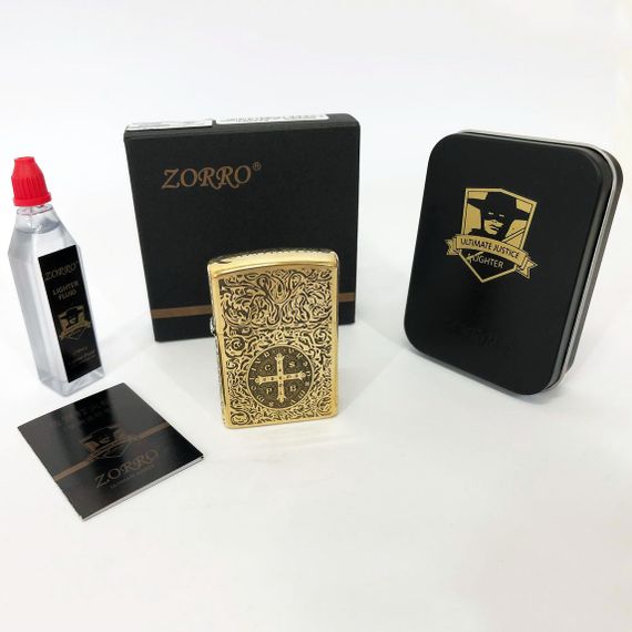 Оригинальная бензиновая зажигалка Zorro HL-303, Зажигалка подарочная сувенирная, ZT-795 Сувенирные зажигалки | Зображення 8