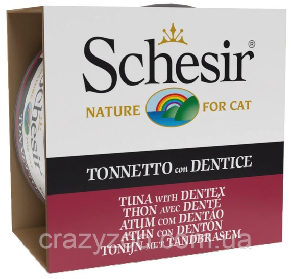 Вологий корм для котів Schesir Tuna with Dentex Тунець із зубаном 85 г 172723 | Зображення 1