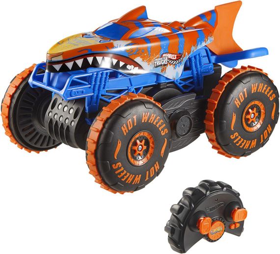 Машинка-внедорожник на радиоуправлении Hot Wheels Monster Trucks Tiger Shark Climber 1:15 (JFR39) | Зображення 1