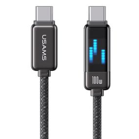 Дата кабель Usams US-SJ744 Meteor Ser. Type-C to Type-C 100W (1.2m) Tarnish
