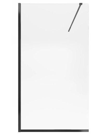 Душова перегородка Qtap Walk-In Standard BLM201.C8 100х200 см, скло Clear 8 мм, покриття CalcLess