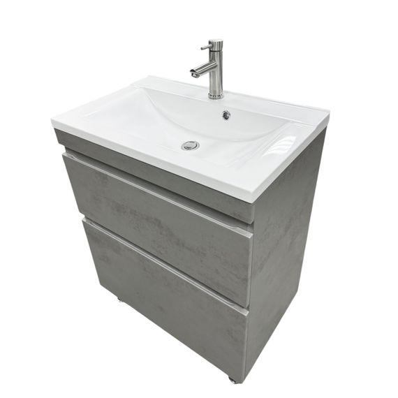 Раковина накладна Adamant QUANTO 70, прямокутна з сифоном Click-Clack + змішувач (4824296208101) | Зображення 4