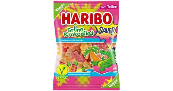 Цукерки желейні Haribo Grune Krokodile, 175 г, Німеччина, цукерки жувальні мармеладні