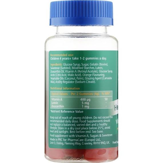 Комплекс для профилактики зрения Bioglan Smartkids Healthy Eyes 30 Gummies Orange | Зображення 1