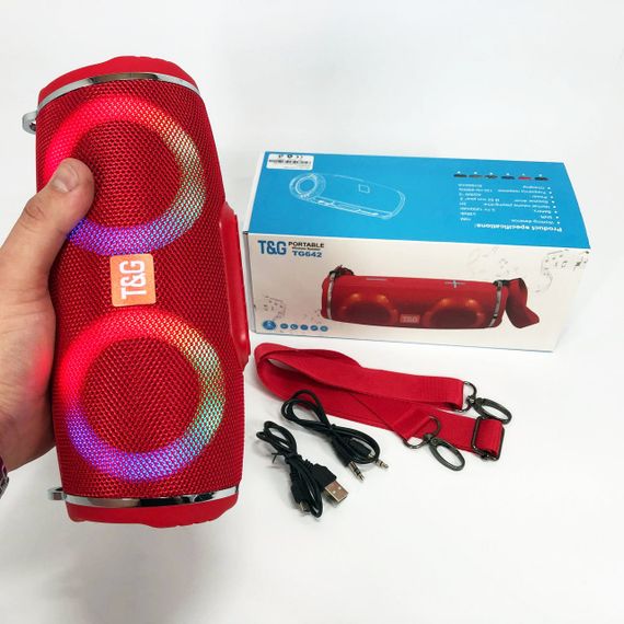 Bluetooth колонка з красивим підсвічуванням TG642, Колонка портативна акумуляторна OL-97 | Зображення 9