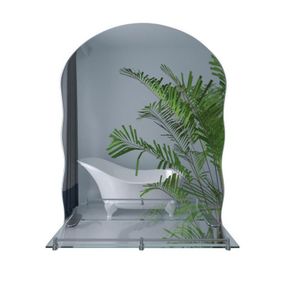 Дзеркало Lidz Anny 140.07.02 (1) 600х850х106 настінне з пілочкою прямокутне з дугоподібним верхом і фігурними боками LD78AN6085