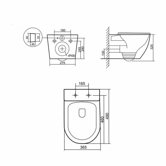 Унітаз підвісний Qtap Robin New Ultra Quiet із сидінням із сидінням Soft-Close MATT BLACK QT13332381ASMB | Зображення 1