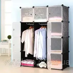 Пластикова складана шафа Storage Cube Cabinet 12 секцій