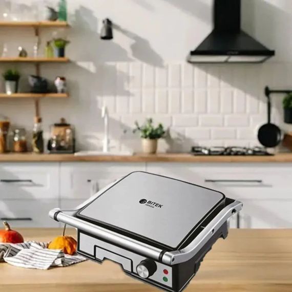 Электрический контактный гриль 3000Вт, BBQ BITEK BT-2687 / Прижимной электрогриль с регулировкой температуры | Зображення 5
