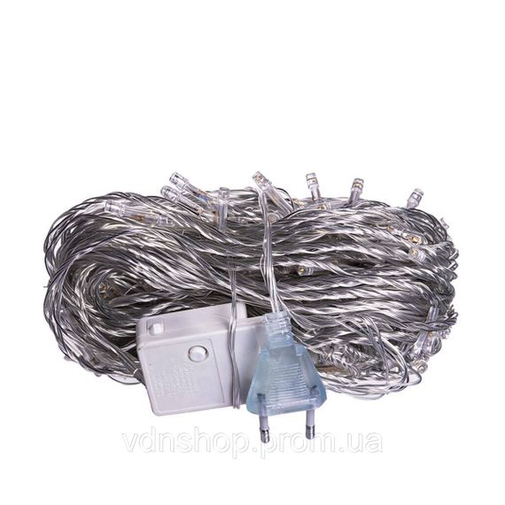 Новорічна гірлянда кімнатна нитка 22 м 220 LED білий провід Жовтий W220LED22MWY | Зображення 3