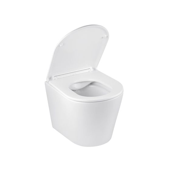 Унітаз підвісний безобідковий Kroner Armada WHI513636 RIMLESS з сидінням Slim Duroplast / Soft-close / Quick r | Зображення 3