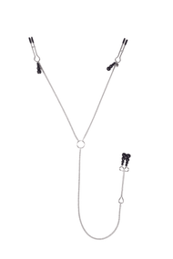 Зажимы Art of Sex Nipple and clit clamps Black Pearl Черные One Size