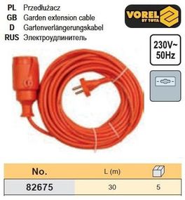 Удлинитель электрический Польша садовый l=30м VOREL-82675