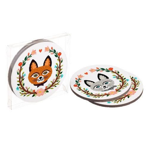 Підставки під гаряче Coaster Котик і кицюня (корок) 10 см