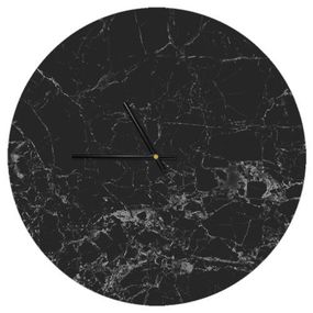 Часы настенные круглые Чёрный мрамор 36 см (CHR_P_ORG002)
