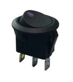 Переключатель KCD1-8-101EN BL/B 220V 1 клавиша синий круглый с подсветкой Ny95500752