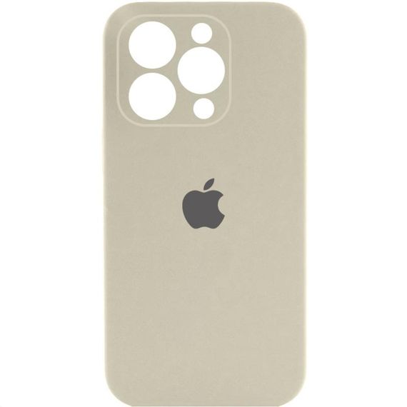 Чехол Silicone Case Full Camera Protective (AA) для Apple iPhone 13 Pro Max (6.7") Бежевый / Antique White