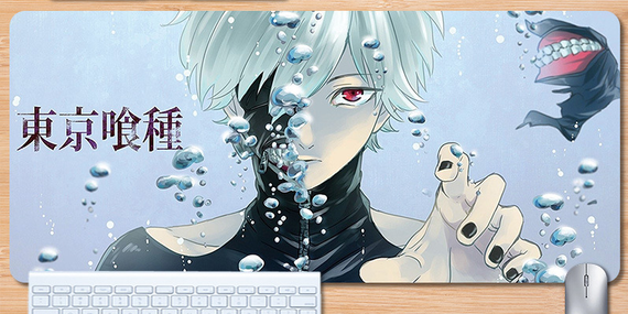 Игровая поверхность для мышки с Аниме принтом "Токийский гуль / Tokyo ghoul" 800*300*3 мм 0206