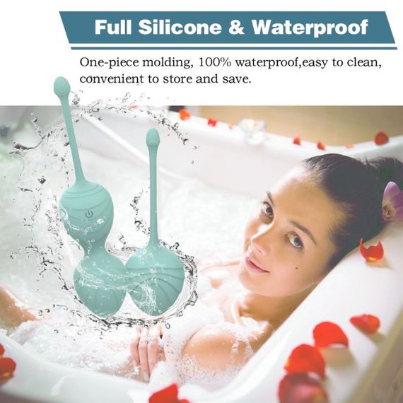 Набір вагінальних віброкульок Every Night Toys Hailey, 4 шт, з дистанційним пультом, бірюзовий Sex Aura | Зображення 4