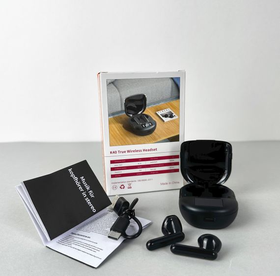 Бездротові навушники К40 series, EarBuds, Smart Case (Чорний) | Зображення 1