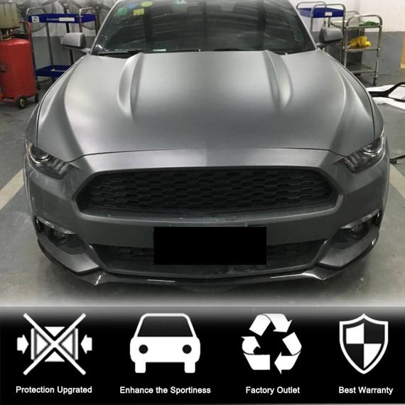 Накладка на передній бампер Lip (2015-2017, Карбон) для Ford Mustang рр | Зображення 2