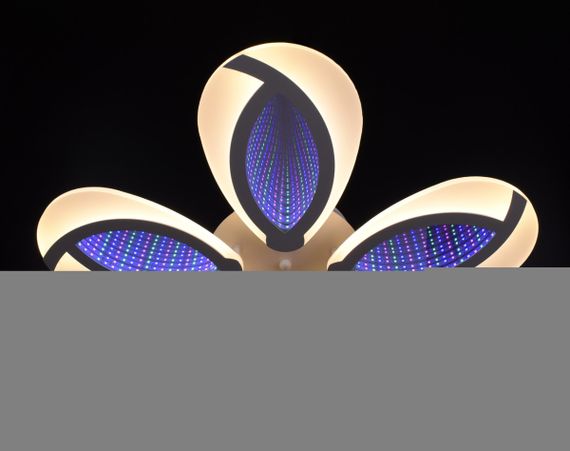 Люстра світлодіодна стельова LED світильник для квартири на стелю лед з пультом 25943 Білий 8х59х59 см. | Зображення 1