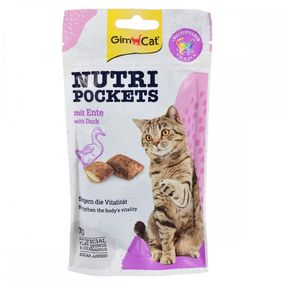 Ласощі для котів з качкою GimCat Nutri Pockets Duck & Multivitamin, 60 гр