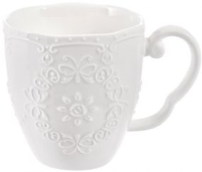 Набор 4 фарфоровых кружки White Lace чашка 280мл