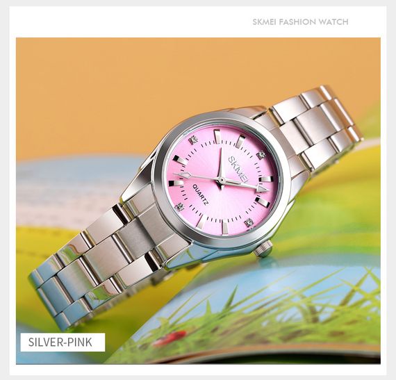 Жіночий годинник Skmei 1620SIPK Silver-Pink | Зображення 2