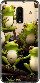 Чехол на OnePlus 6T Жабки "5656u-1587-17620"