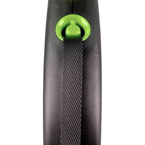 Рулетка Flexi Black Design для собак, стрічка, розмір M, 5 м (зелена) | Зображення 1