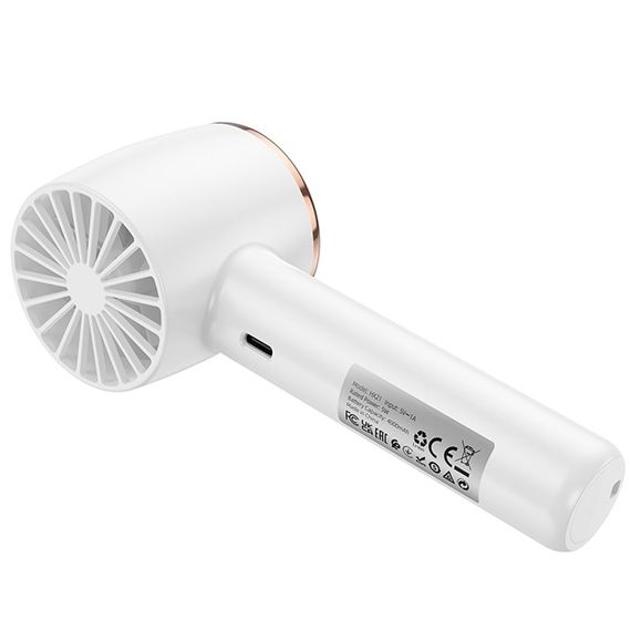 Портативний вентилятор Hoco HX21 Wind high speed handheld fan 4000 mAh White | Зображення 4