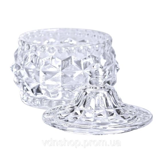 Цукерниця скляна з кришкою кругла Ø 8 см HP-YH-3 | Зображення 2