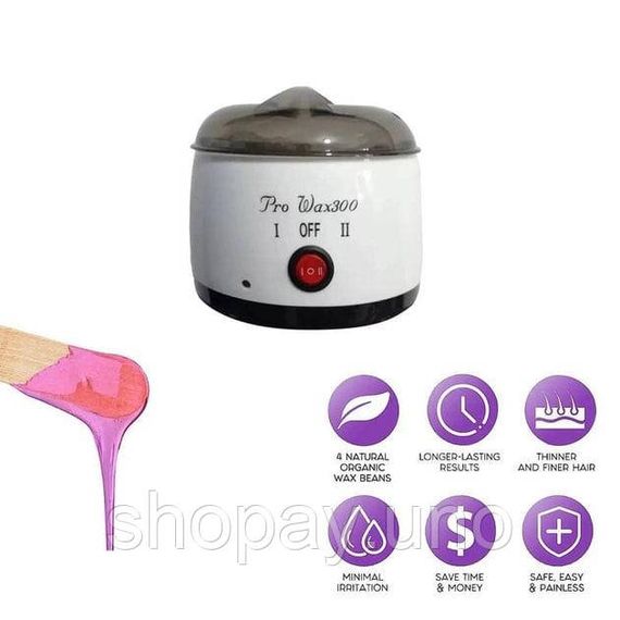 Воскоплав для банок Pro-Wax 300 • Прилад для гарячої депіляції в домашніх умовах та салоні | Зображення 2