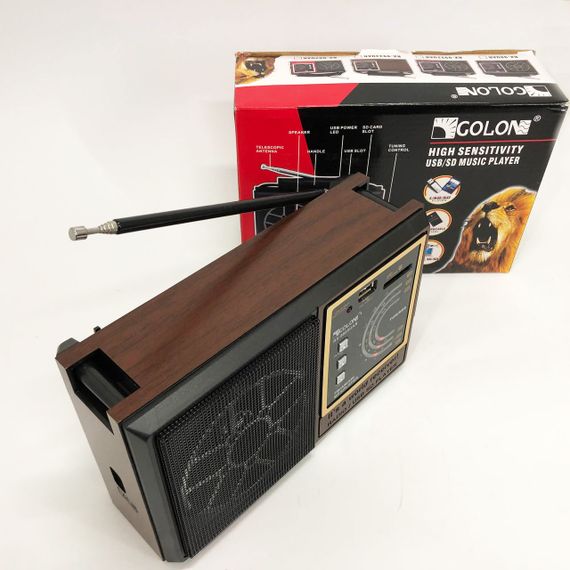 Радиоприемник с хорошим качеством приема GOLON RX-9922UAR, Плеер мп3 с радио фм, Радио в стиле ретро JN-30 | Зображення 7