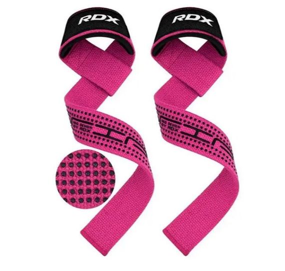 Лямки для тяги RDX S4 Gym Cotton Gel Straps Pink Plus (WAC-S4P+) | Зображення 1