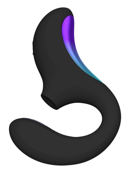 Кліторально-вагінальний звуковий стимулятор LELO Enigma Double Sonic Black | Зображення 1