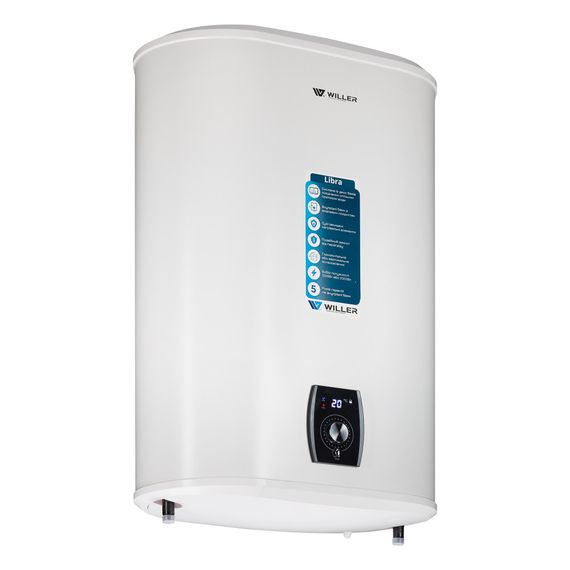 Водонагрівач WILLER Libra, 2,0 кВт, "сухий" ТЕН, 30 л, прямокутний, універсальний, білий (EVH30DRI) | Зображення 8