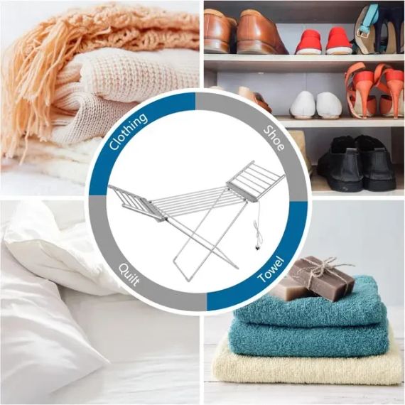 Електрична сушарка для білизни Rainberg EA-0149 центральний стіл від мережі міцні накладки | Зображення 3