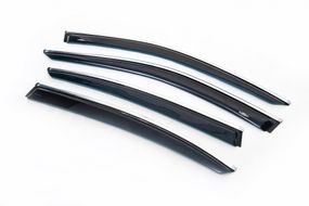 Ветровики с хром молдингом SD (4 шт, HIC) для Volkswagen Passat B8 2015-2024 гг