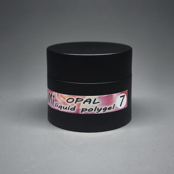 Рідкий полігель Мі OPAL #7 темно-рожевий з шимером 20мл (баночка)