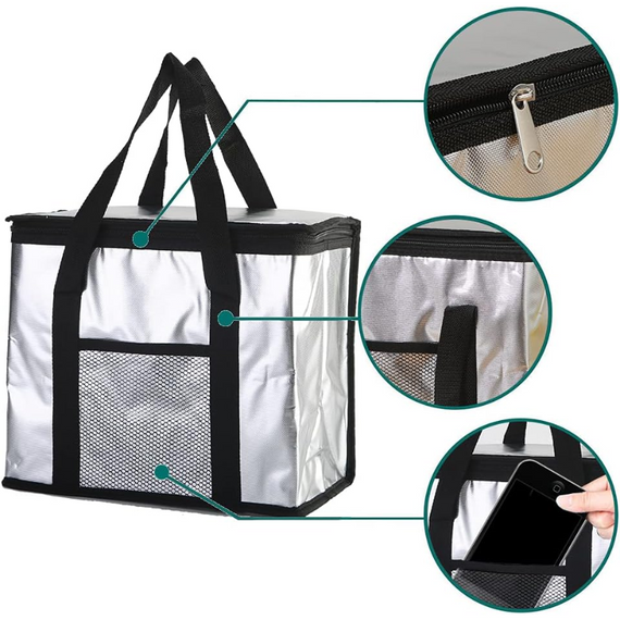 Термосумка на 25 л для транспортування холодних і гарячих продуктів, збереження температури до 9 годин | Зображення 1