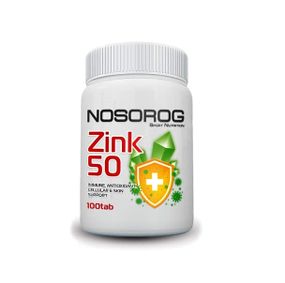 Мікроелемент Цинк для спорту Nosorog Nutrition Zinc 50 100 Tabs