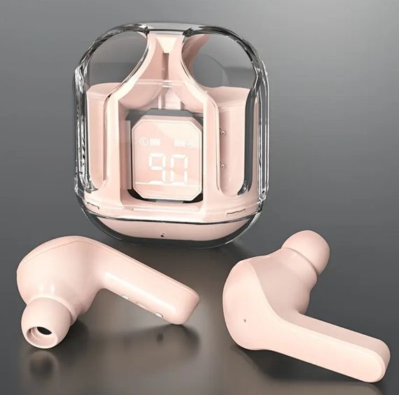 T2 TWS Бездротові Bluetooth-навушники з цифровим дисплеєм і Hi-Fi звуком. Рожеві | Зображення 1