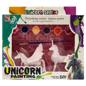Набор для творчества Гипсовая раскраска "Unicorn" T59-2(Unicorn2) 2 фигурки, краски 6 цветов