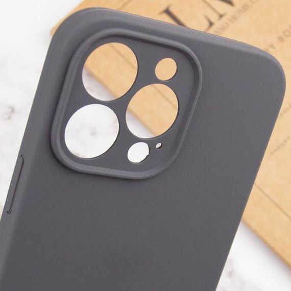Чохол Silicone Case Full Camera Protective (AA) NO LOGO для Apple iPhone 16 Pro Max (6.9") Сірий / Dark Gray | Зображення 3